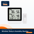 Wireless Indoor/Outdoor Temperature & Humidity Monitor with Clock